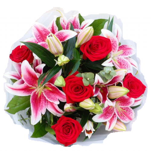 Ροζ Λίλιουμ και Κόκκινα Τριαντάφυλλα